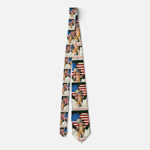 Patriotic Flag Heart Tie