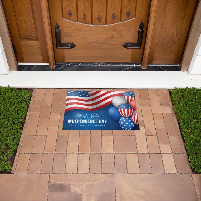 Patriotic Flag July 4th Doormat (Outdoor)