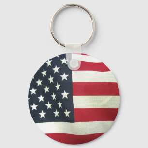 Patriotic Flag Keychain