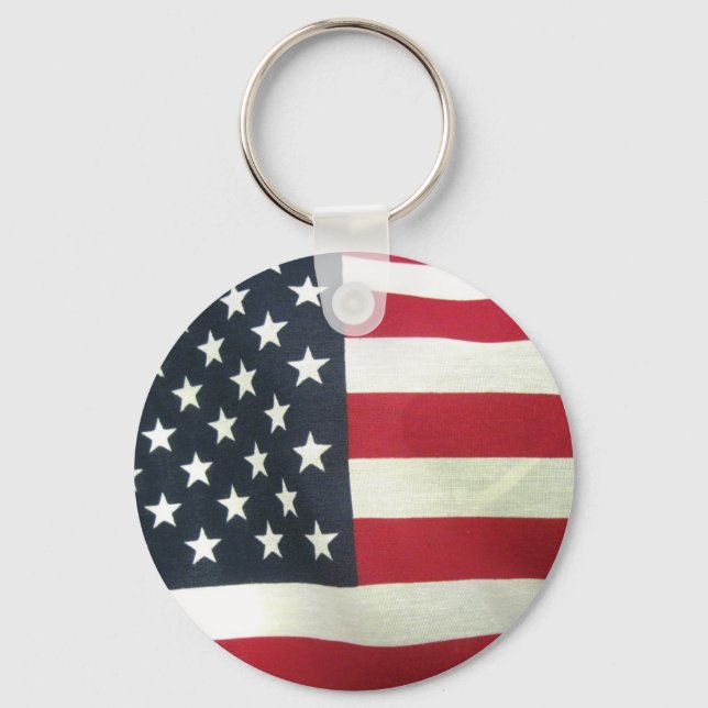 Patriotic Flag Keychain (Front)