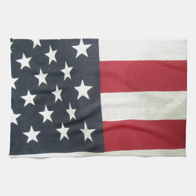 Patriotic Flag Kitchen Towel (Horizontal)
