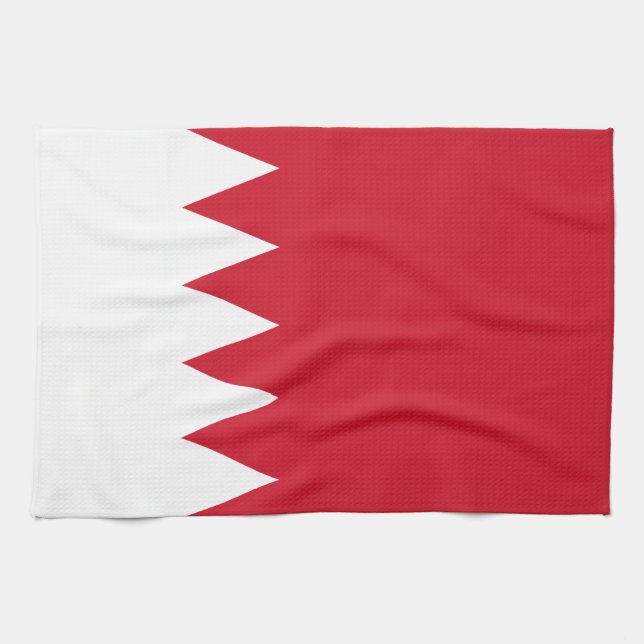 Patriotic Flag of Bahrain Kitchen Towel (Horizontal)