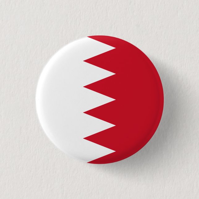 Patriotic Flag of Bahrain Pinback Button (Front)