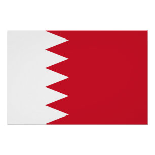 Patriotic Flag of Bahrain Poster