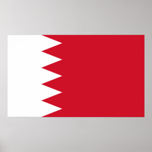 Patriotic Flag of Bahrain Poster