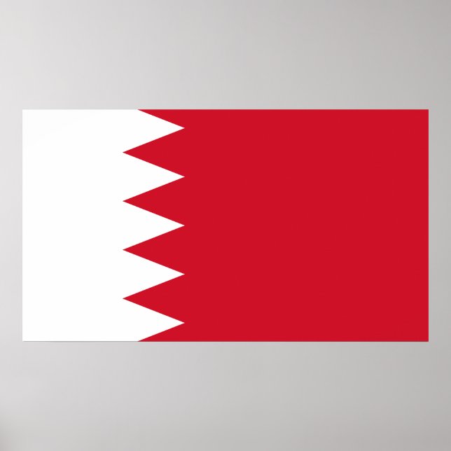 Patriotic Flag of Bahrain Poster (Front)