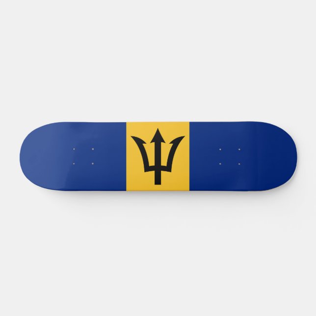 Patriotic Flag of Barbados Skateboard (Horz)