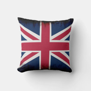 Patriotic Flag of Britain, Union Jack, Union Flag Throw Pillow