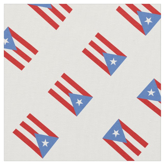 Patriotic: Flag of Puerto Rico Fabric (Close Up)