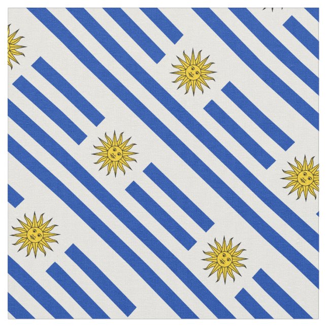 Patriotic: Flag of Uruguay Fabric (Close Up)