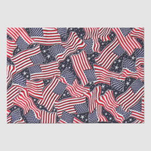Patriotic flag pattern tissue paper