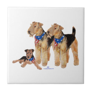 Patriotic Flag Trio Tile
