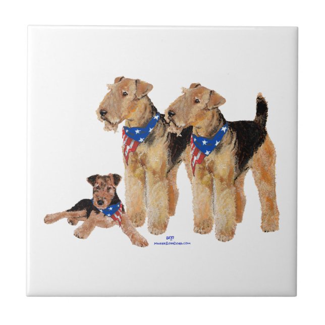 Patriotic Flag Trio Tile (Front)