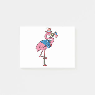 Patriotic Flamingo Post-it Notes