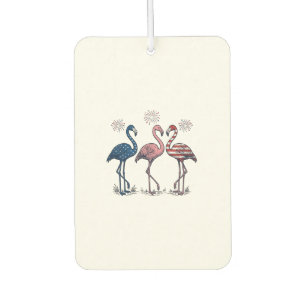 Patriotic Flamingo Trio Vintage Engraving Design_1 Air Freshener
