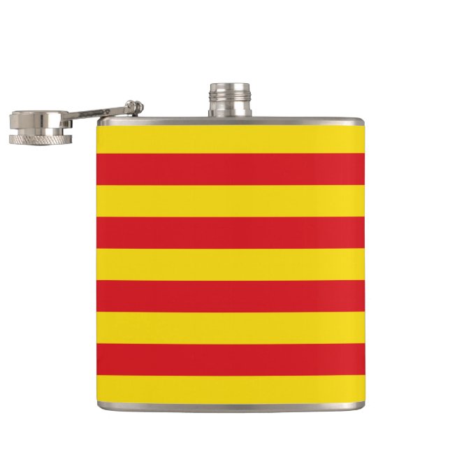 Patriotic flask with Flag of Catalonia (Opened)