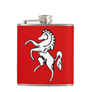 Patriotic flask with Flag of Kent, England