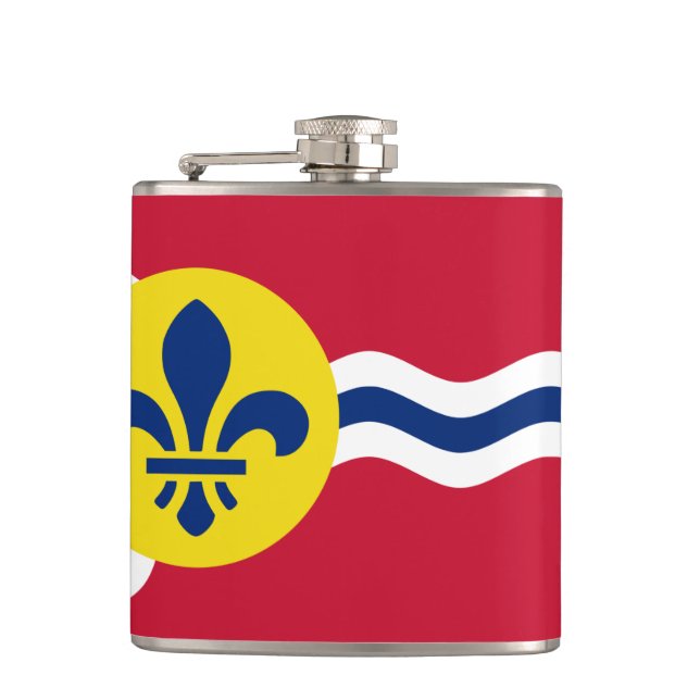 Patriotic flask with Flag of St. Louis, Missouri (Front)