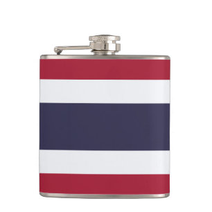 Patriotic flask with Flag of Thailand