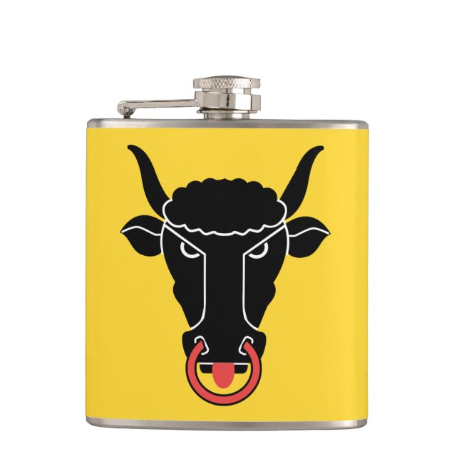 Patriotic flask with Flag of Uri, Switzerland (Front)