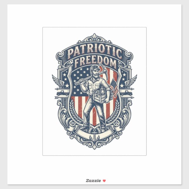 Patriotic Flea Market Picker Vector Graphic Tee (Sheet)