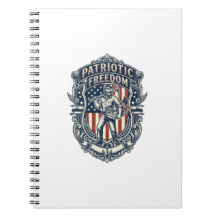 Patriotic Flea Market Picker Vector Graphic Tee Notebook