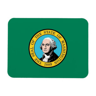 Patriotic flexible magnet, Washington State flag Magnet