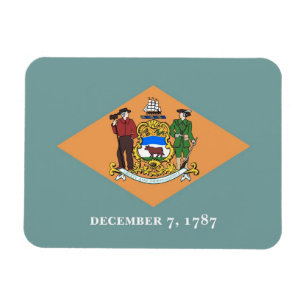 Patriotic flexible magnet with Delaware flag