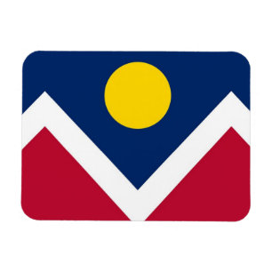 Patriotic flexible magnet with Denver City flag