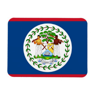 Patriotic flexible magnet with flag of Belize