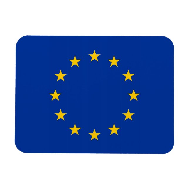 Patriotic flexible magnet with flag of Europe (Horizontal)