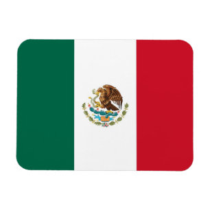 Patriotic flexible magnet with flag of Mexico
