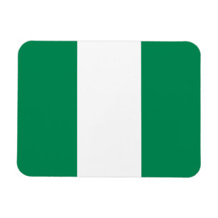 Patriotic flexible magnet with flag of Nigeria