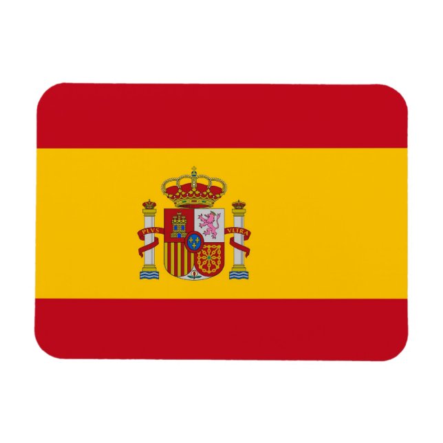 Patriotic flexible magnet with flag of Spain (Horizontal)