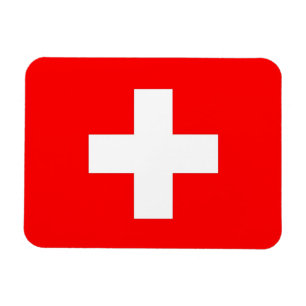 Patriotic flexible magnet with flag of Switzerland