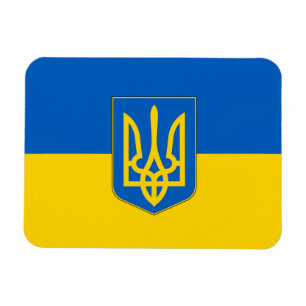 Patriotic flexible magnet with flag of Ukraine