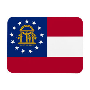 Patriotic flexible magnet with Georgia flag