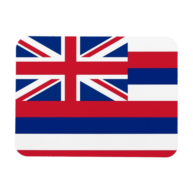 Patriotic flexible magnet with Hawaii flag (Horizontal)