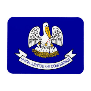 Patriotic flexible magnet with Louisiana flag