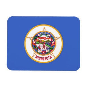 Patriotic flexible magnet with Minnesota flag