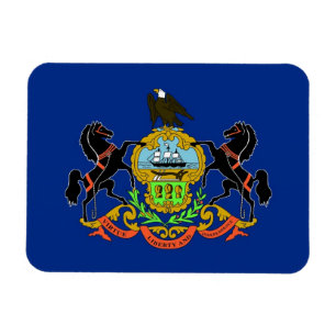 Patriotic flexible magnet with Pennsylvania flag