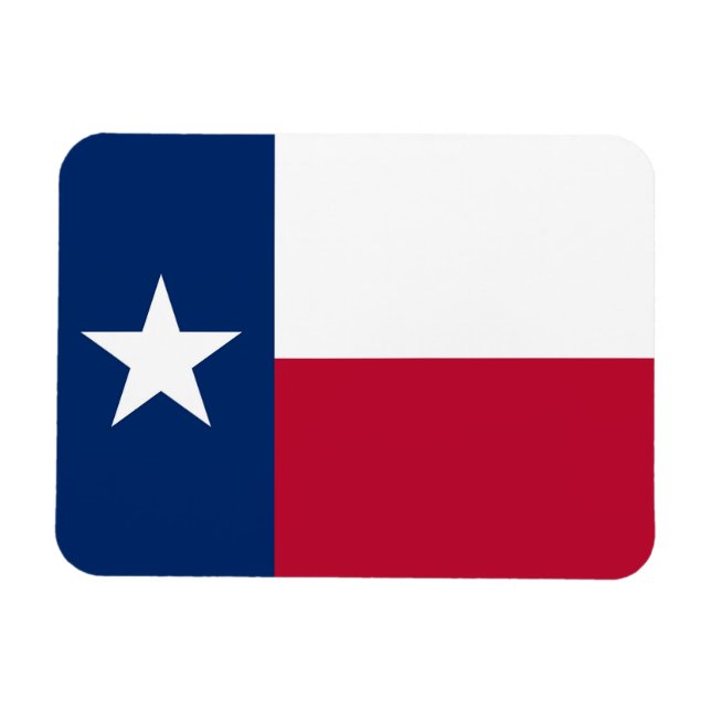 Patriotic flexible magnet with Texas flag (Horizontal)
