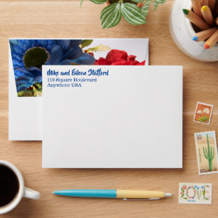 Patriotic Floral Envelope