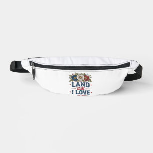 Patriotic Floral Land That I Love Shirt Design_1 Fanny Pack