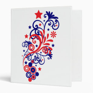 Patriotic Flourishes, Stars, and Swirls Binder