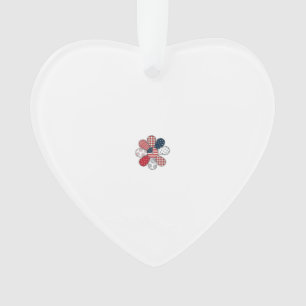 Patriotic Flower Vintage Vector Shirt Design_1 Ornament