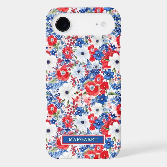 Patriotic Flowers Monogrammed (Back)