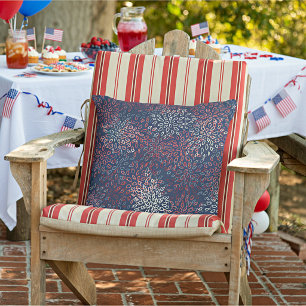 Patriotic flowers outdoor pillow