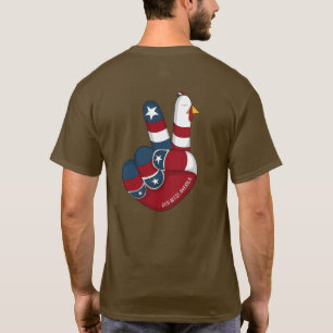 Patriotic Folk Art Thanksgiving Peace Turkey T-Shirt