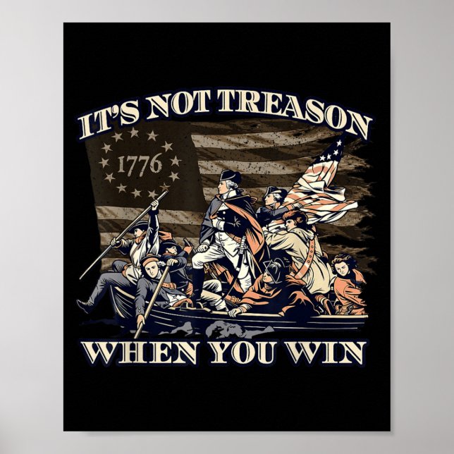 Patriotic Fourth Of July 4th Aamerican Flag Poster (Front)